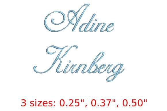Adine Kirnberg: A Seasonal Embroidery Font with Timeless Elegance