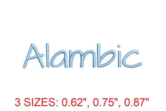 Alambic Embroidery Font: A Sophisticated Touch for Craft Fair Standouts