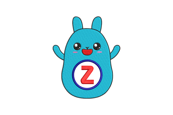 Cute Rabbit Letter Z: A Designer’s Review for Boutique Sweatshirt Embroidery