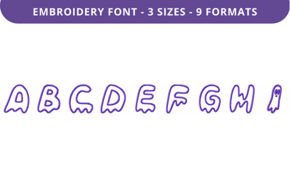 Drippy Ghost Font: A Playful Touch for Personalized Embroidery