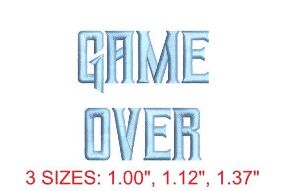 Game Over Embroidery Font: A Playful Pick for Etsy Sellers
