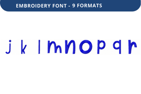 Play Pen Font Review: Lowercase J to R for Real Embroidery Projects
