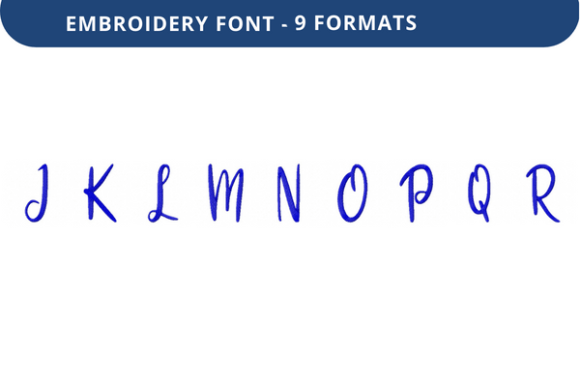 Smooth Slushie Font J to R: A Sweet Touch for Custom Embroidery