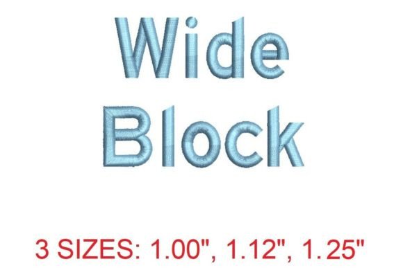 Wide Block Embroidery Font Review